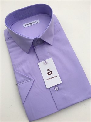Сорочка светло-фиолетовая с коротким рукавом