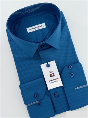 Сорочка синяя 2364