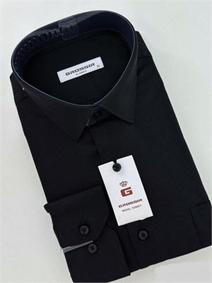 Сорочка мужская черная 2360