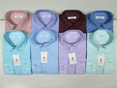 Мужская цветная однотонная сорочка 15879996