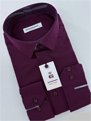 Сорочка мужская бордовая 2295