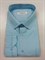 Сорочка мужская бирюзовая в мелкую полоску 2371